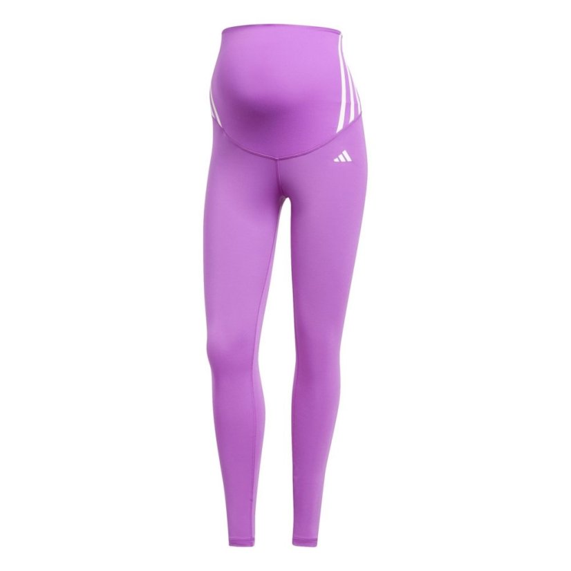 adidas Optime Essentials Full-Length Leggings (Maternity) Womens Purple Burst