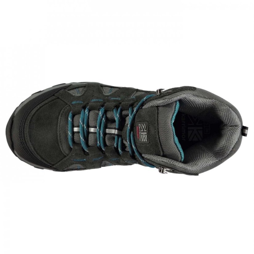 Karrimor Mount Mid Junior Waterproof Walking Shoes Grey/Teal