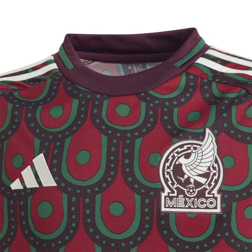 adidas Mexico Home Shirt 2024 Juniors Burgendy