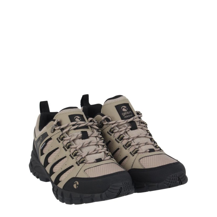 Gelert Ridgeway Waterproof Walking Shoes Mens Stone/Black