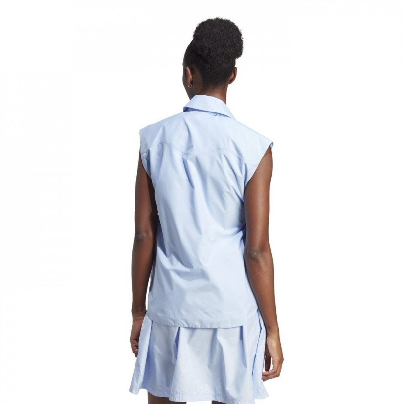 adidas City Escape Vest Womens Sleeveless Shirt Blue Dawn