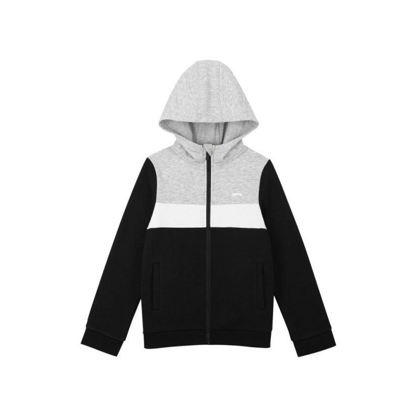 Slazenger Fleece Full Zip Track Suit Junior Black