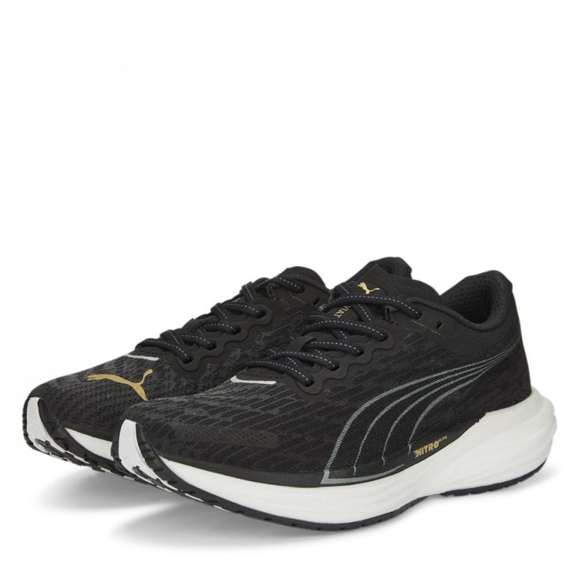 Puma Deviate Nitro 2 Women's Running Shoes Black/Gold