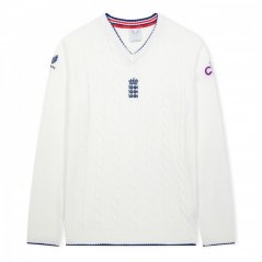 Castore England Cricket Knit Sweater Mens White/Navy P