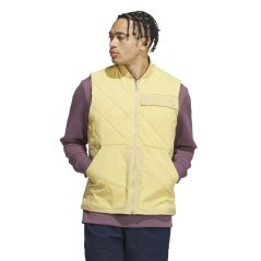 adidas Men's Go-To Quilted Waterproof Sleeveless Performance Gilet Oat
