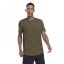 Reebok Short Sleeve T Shirt Mens Army Green