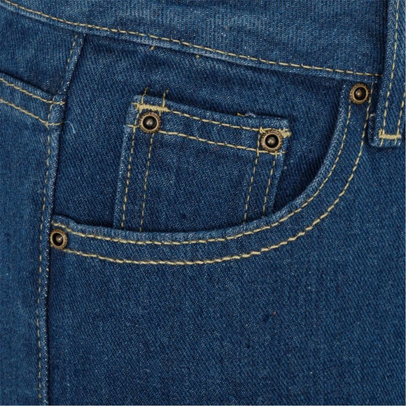 Firetrap Men's Cotton Mid Rise Straight Leg Jeans Mid-Blue