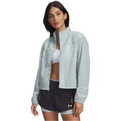 Under Armour Womens Explor Trail Run Wind Jacket Blue/Green