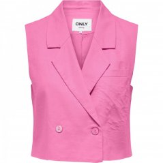 Only Caro Linen Vest Ld99 Fuchsia Pink