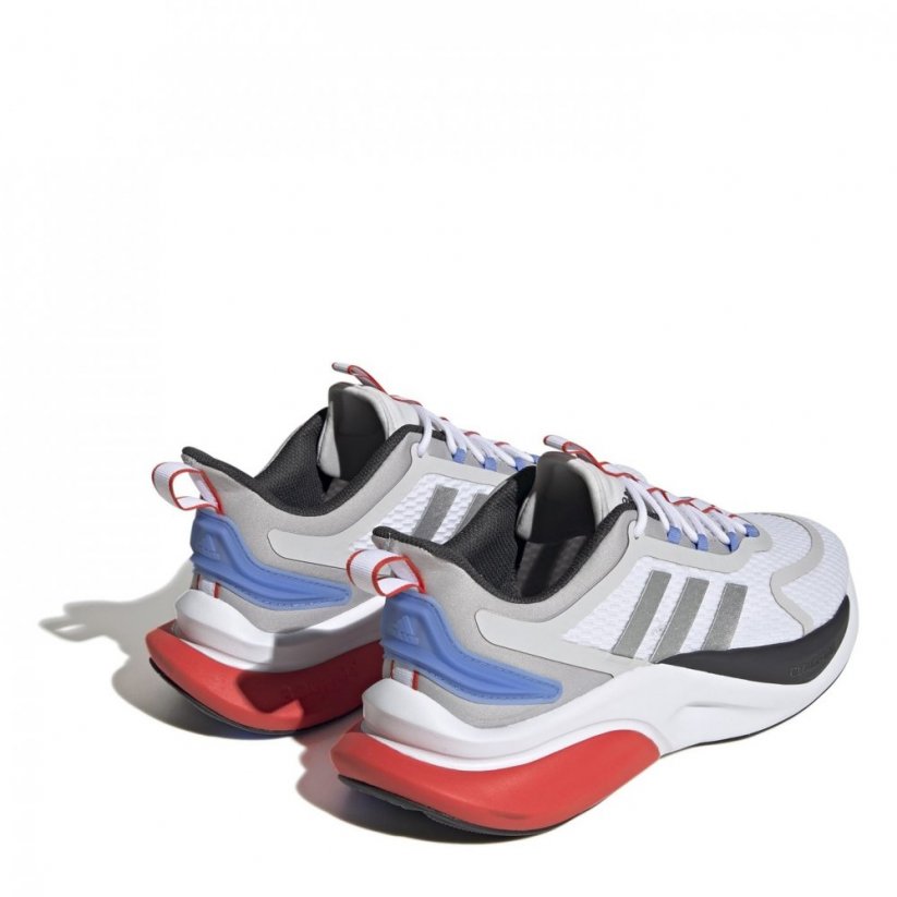 adidas AlphaBounce + Sustainable Mens Trainers Wht/Silv/Red