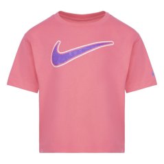 Nike Swoosh Varsity Outline T-Shirt Pink