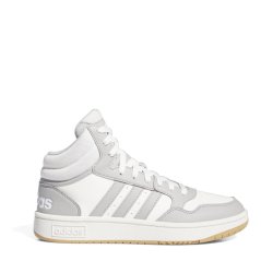 adidas Hoops 3.0 Mid Womens White/Grey