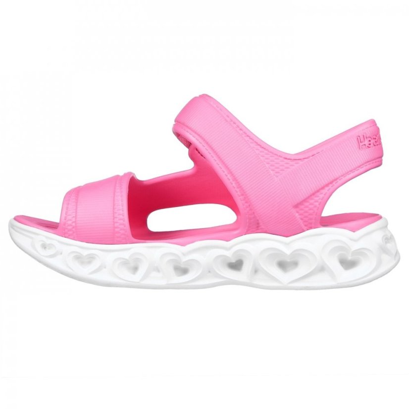 Skechers Heart Lights Sandals Walking Girls Pink