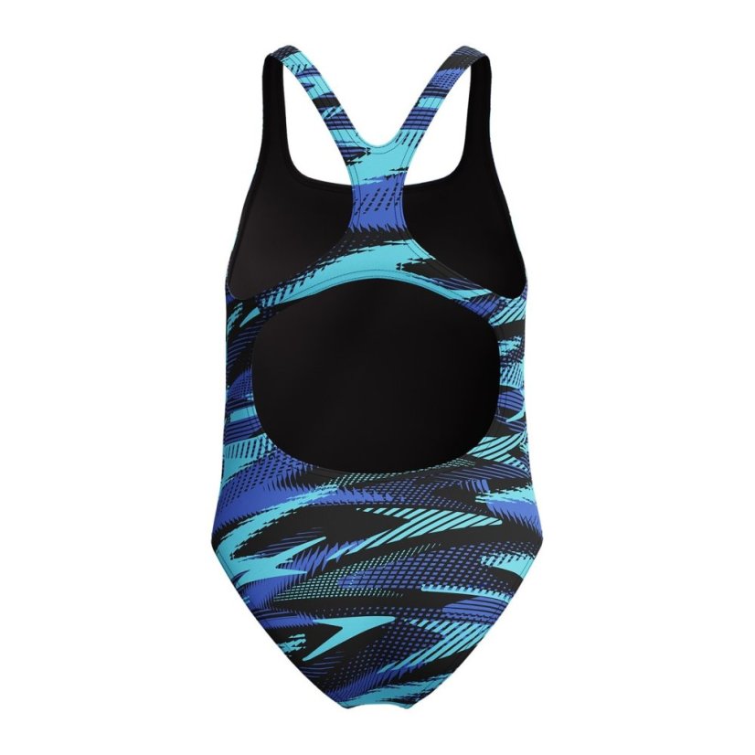 Speedo Kids' All Over One Piece Swimsuit Cobalt Pop