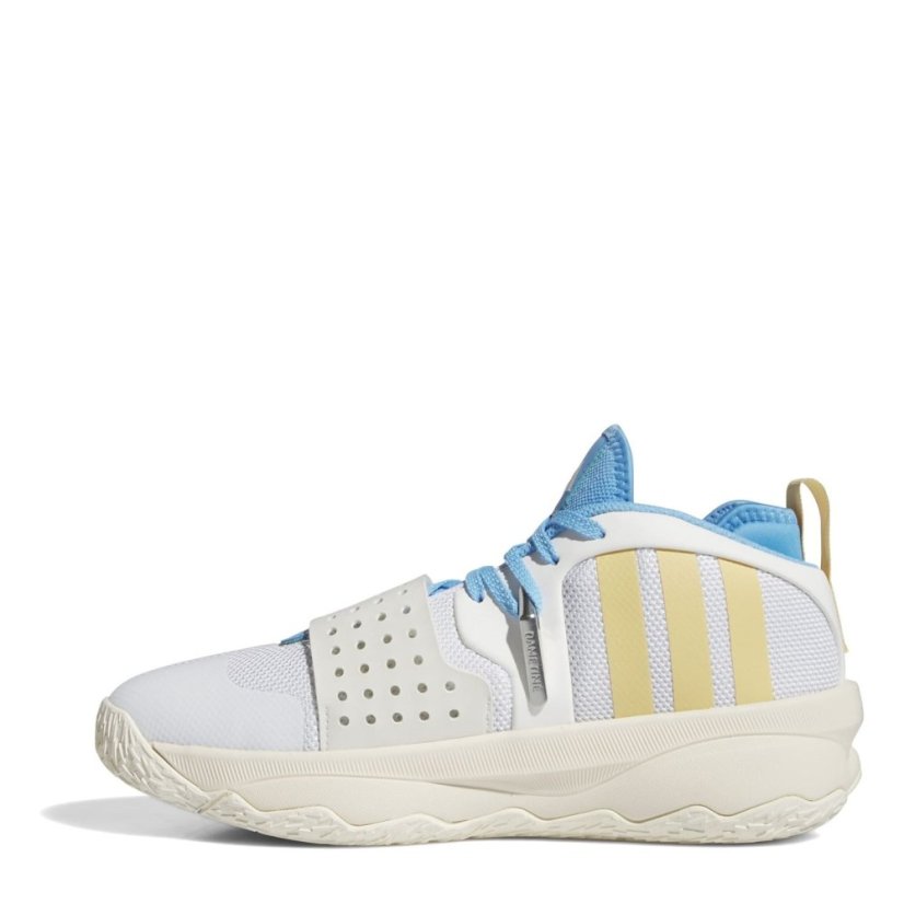 adidas Dame 8 Extply Basketball Trainers Boys Cloud White/Oat