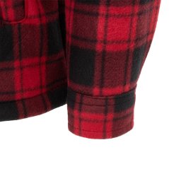 Lonsdale Men's Hooded Long Sleeve Sherpa Jacket Red