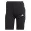 adidas Essentials 3 Stripe Biker Shorts Womens Black/White