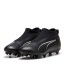 Puma Kids' Ultra Match+ Laceless Junior Firm Ground Football Boot Black/White