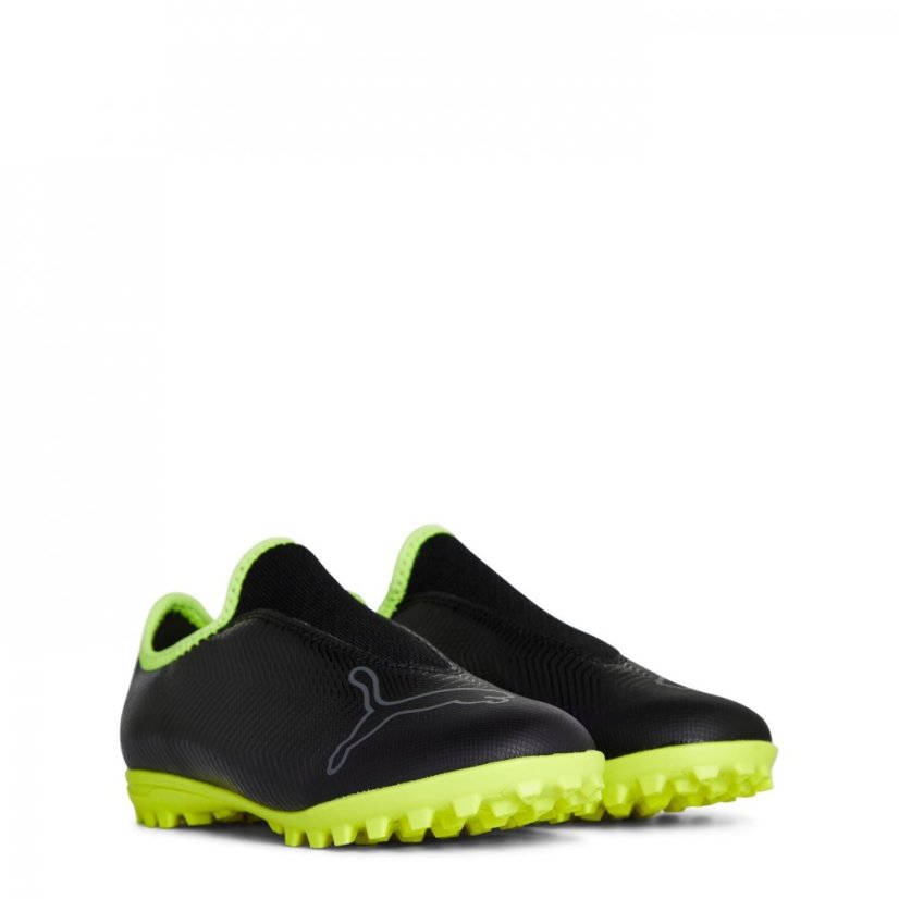 Puma Finesse Astro Turf Football Boots Childrens Black/FluYellow