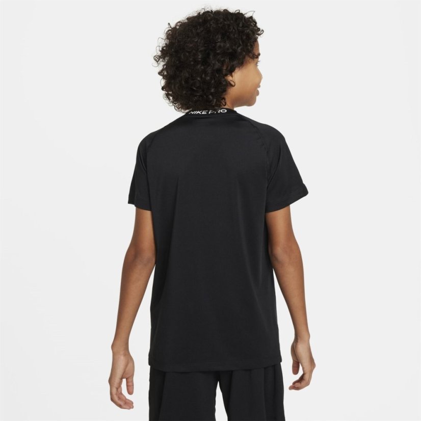 Nike Pro Big Kids' (Boys') Dri-FIT Short-Sleeve Top Black