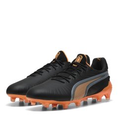 Puma Women's King Ultimate Firm Ground Football Boots Black-Heat