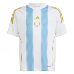 adidas Messi Argentina Training Jersey 2024 Kids White/Blue