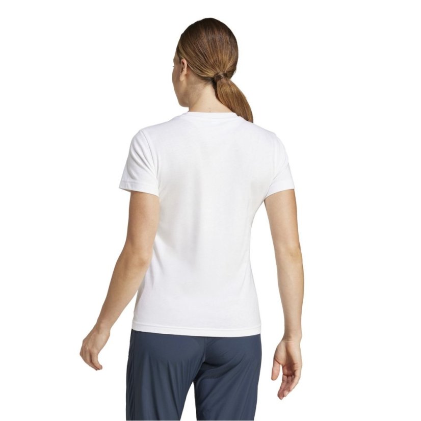 adidas Women's Ber24 Logo Short Sleeve Performance Running Top White