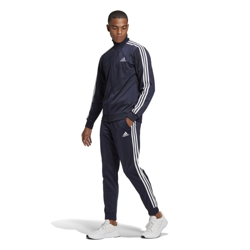 adidas Essentials 3-Stripes Track Suit Mens Legend Ink / White