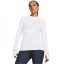 Under Armour Armour Ua Qualifier Cold Ls Running Top Womens White/Reflect