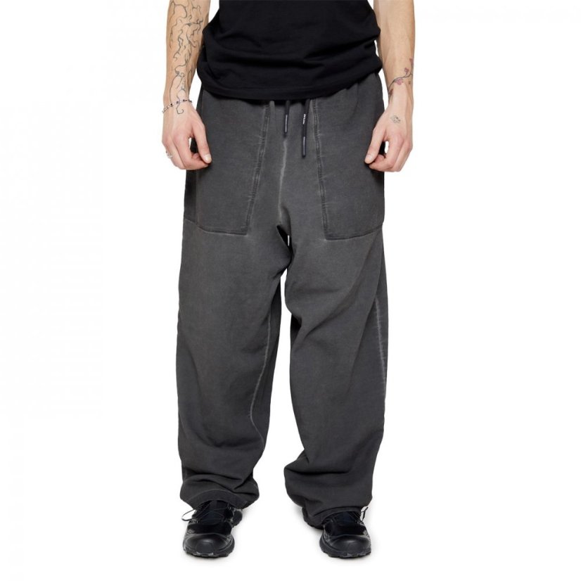 No Fear Wide Leg Joggers Washed Charcoal