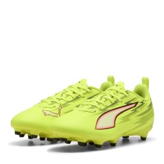 Puma Childrens PUMA Ultra 5 Play Firm Ground Football Boots Yellow/Black