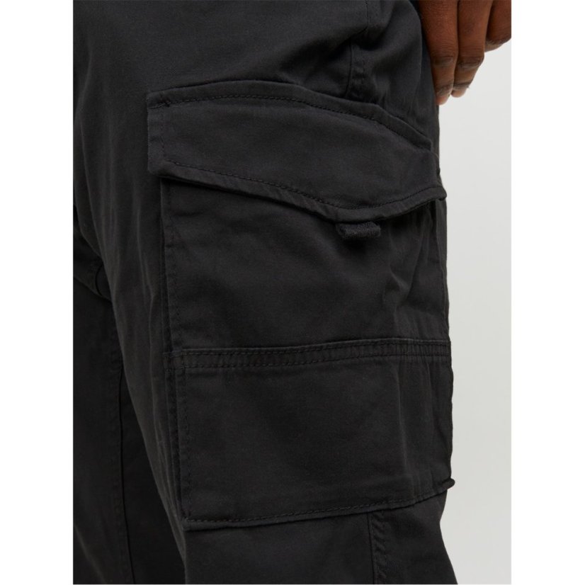 Jack and Jones Flake Cargo Trouser Mens Plus Size Black