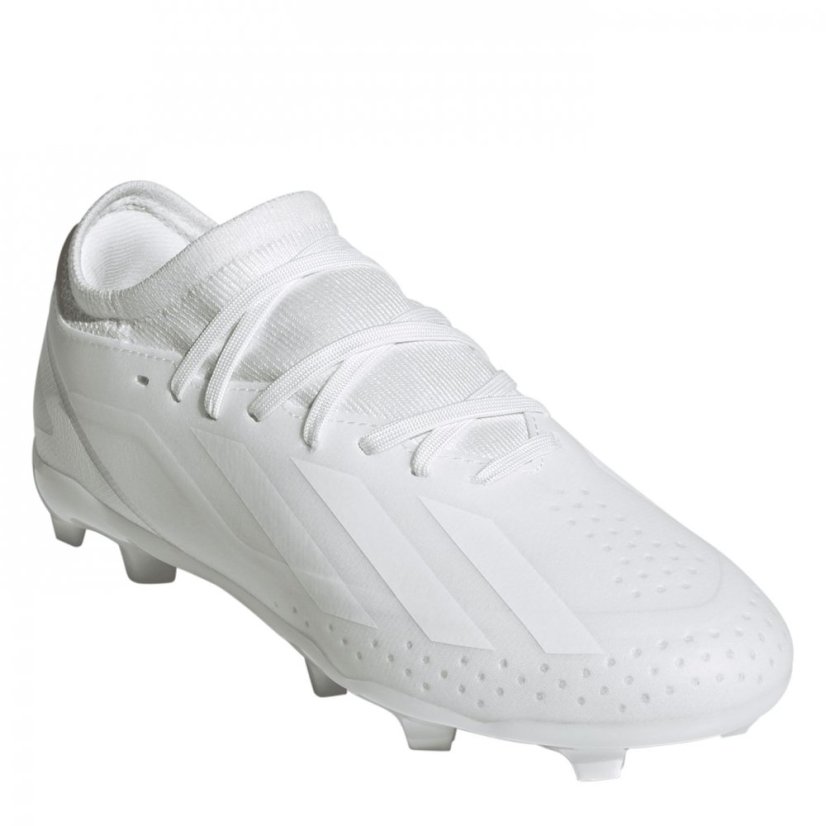 adidas X Crazyfast League Childrens Firm Ground Boots White/White