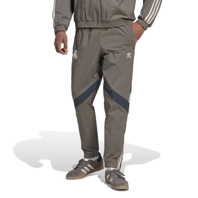 adidas Real Madrid Originals Tracksuit Bottoms Adults Charcoal/Grey