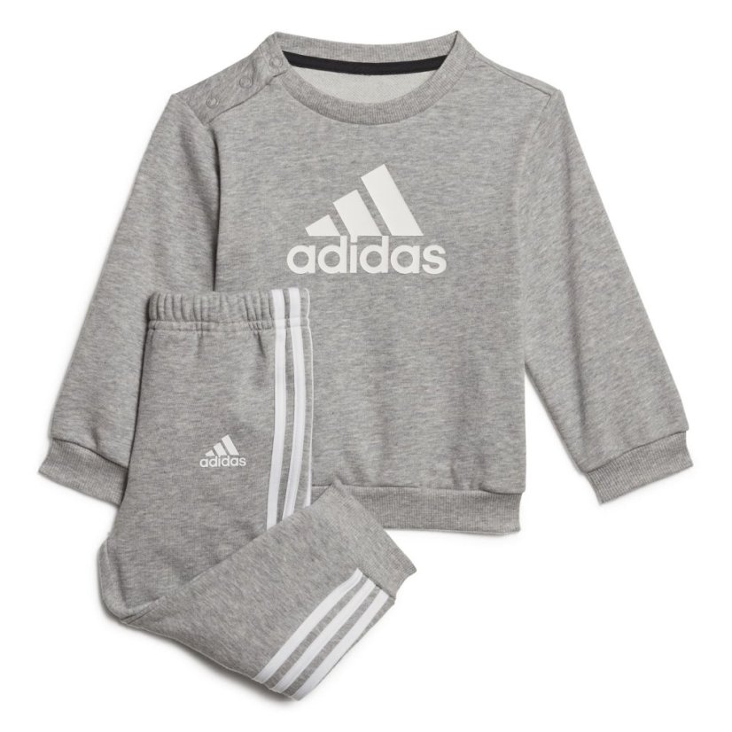 adidas Infants BOS Jog French Terry Set Grey/White