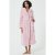Linea Luxury Hooded Fleece Dressing Gown Pink