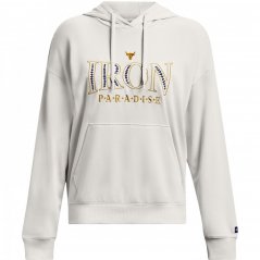 Under Armour Project Rock Everyday Hoodie Womens White Clay