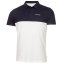 Calvin Klein Golf Men's Jc Block Short Sleeve Performance Polo Shirt Wht-Nvy