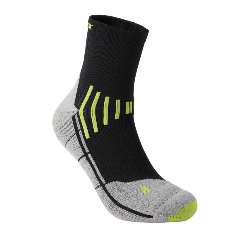 Karrimor Marathon Running Socks Mens Black/Lime/Grey