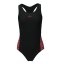 Slazenger Splice Racerback Swimsuit Womens Black/Fuschia