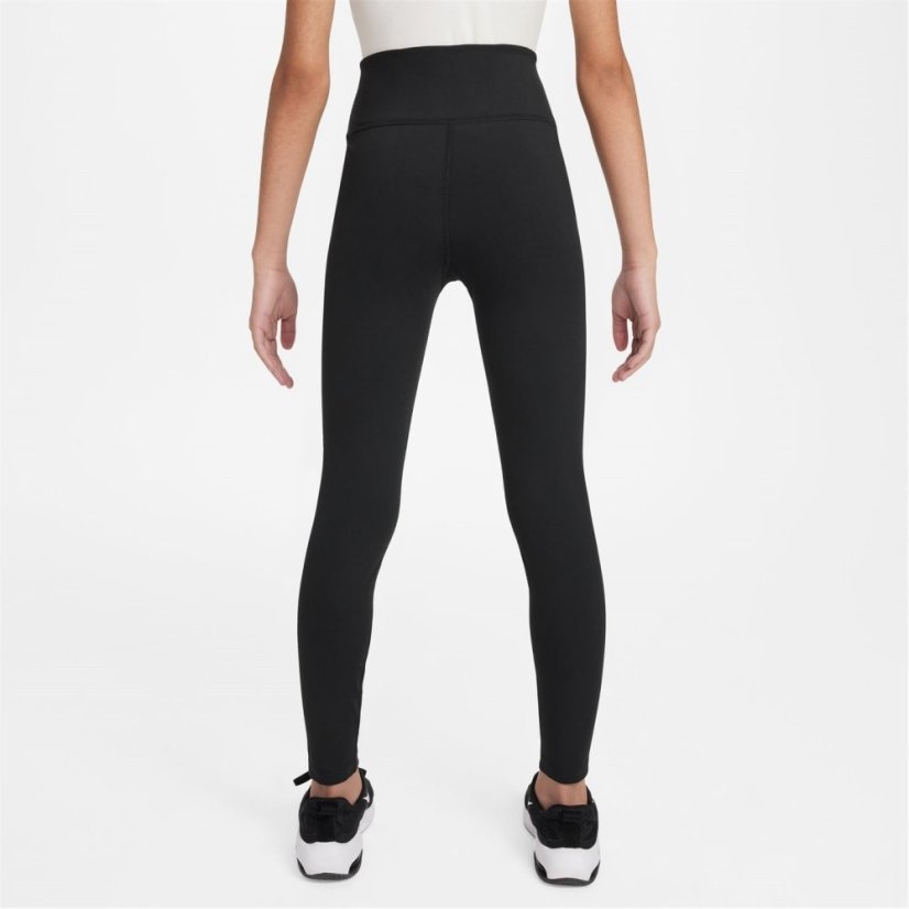 Nike Dri-FIT One Big Kids' (Girls') Leggings Black/White