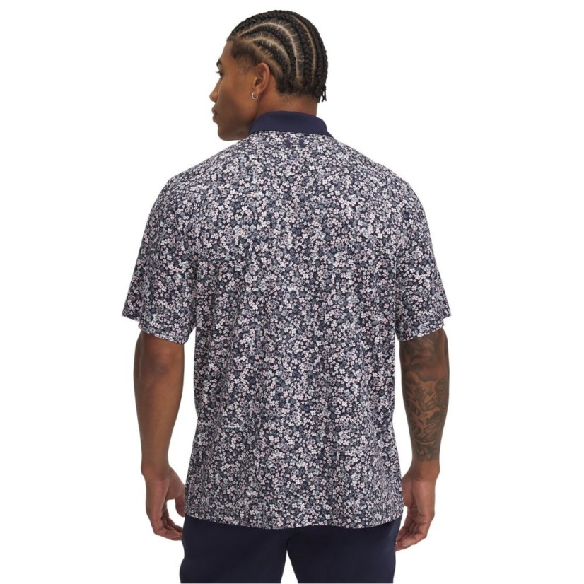 Under Armour Men's Printed Short-Sleeve Performance Polo Shirt Midnight Navy