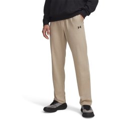 Under Armour Men's Rival LW Pant Open Hem Fleece Joggers Khaki/Black