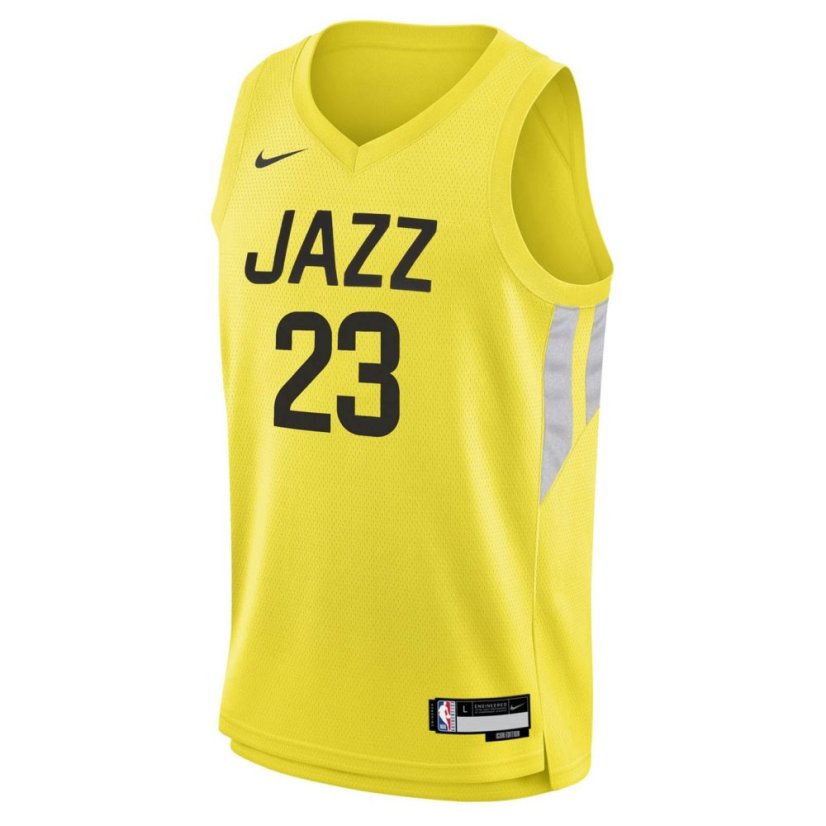 Nike Utah Jazz Lauri Markkanen #23 Jersey Yellow