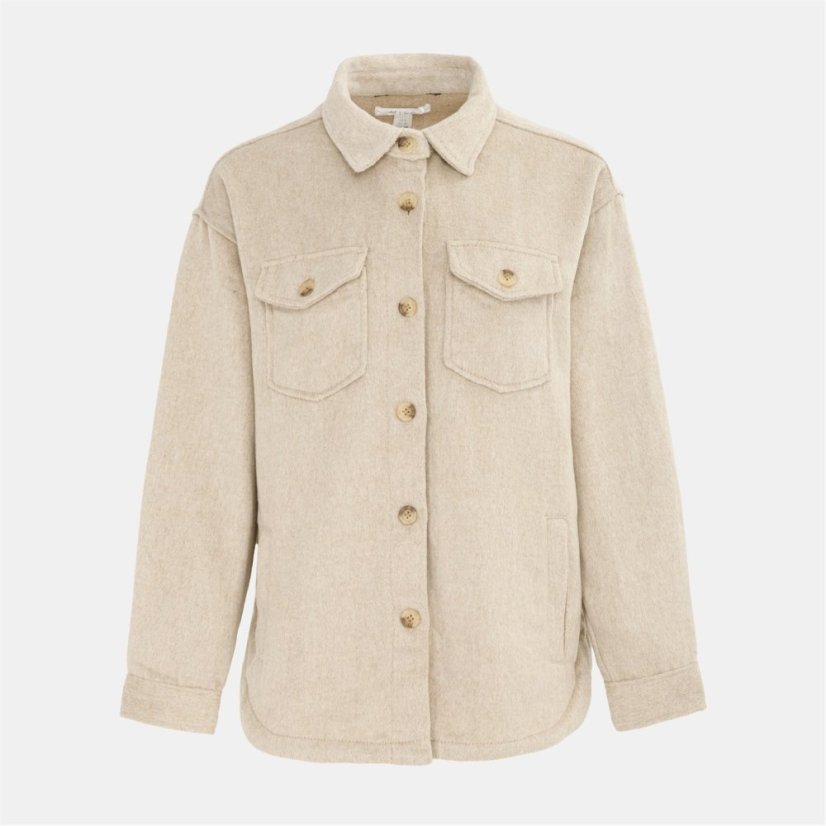 Miso Wool Shirt Ladies Beige