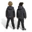 adidas Kids' Essentials 3-Stripes Water-Repellent Long Sleeve Puffer Jacket Black/White