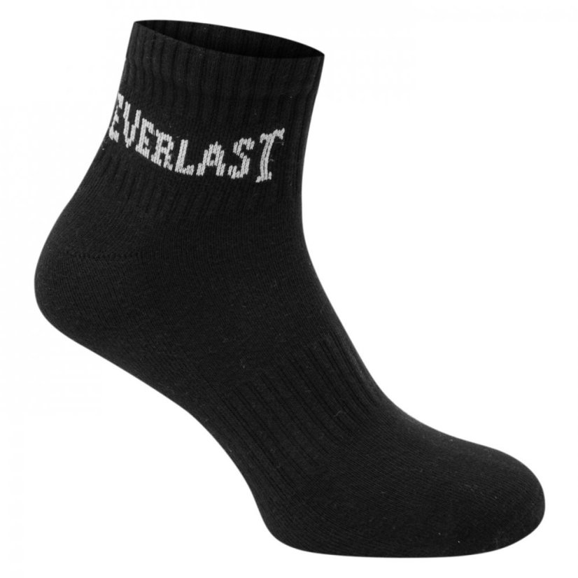 Everlast Quarter Socks 3 Pack Junior Black