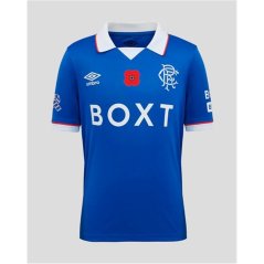 Umbro Rangers Home Poppy Shirt 2025 2026 Juniors Blue/White