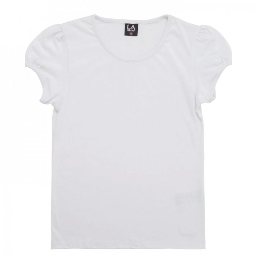 LA Gear 2 Pack PE T Shirts Junior Girls White