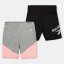 Reebok Kids' Black Fleece Jogger Shorts Silver